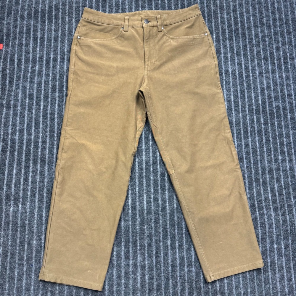 Lululemon Mens ABC Pant Classic 32 Khaki Tan Canvas Utilitech Workwear